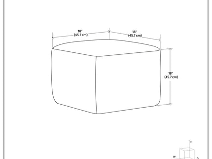 Delilah - Square Woven Pouf - Natural