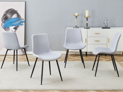 Modern Medieval Style Restaurant Cushioned Chairs With Suede Backrests