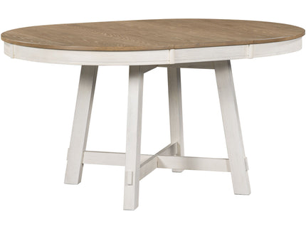 Round Extendable Dining Table Set With 4 Upholstered Chairs