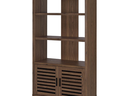 Rodger - 3 Shelf Cabinet Bookcase - Walnut