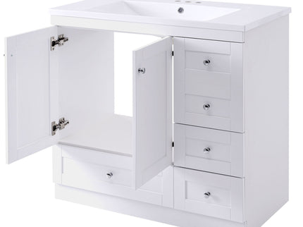 Shaker Free Standing Bathroom Vanity Cabinet With Sink, Soft Close Drawers, Soft Close Doors