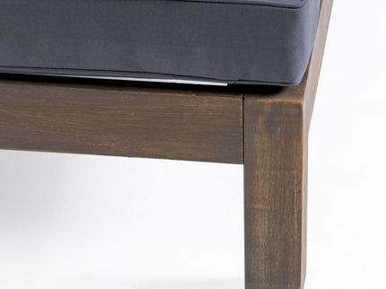 Outdoor Acacia Wood Patio Chair With Fabric Cushion