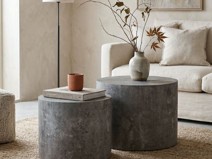 Modern Round Nesting Coffee Table (Set of 2)