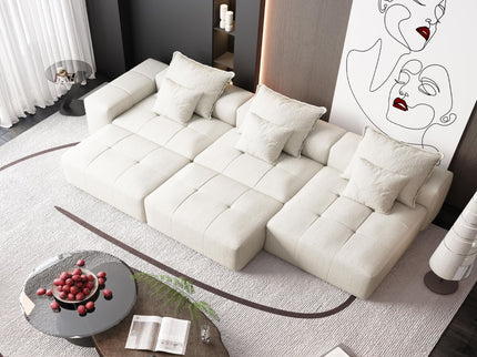Modern Oversized Diy Combination Modular Sectional Sofa With Pillows