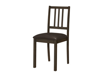Dining Chair, Side, Upholstered For Dining Room, Transitional (Set of 2) - Brown