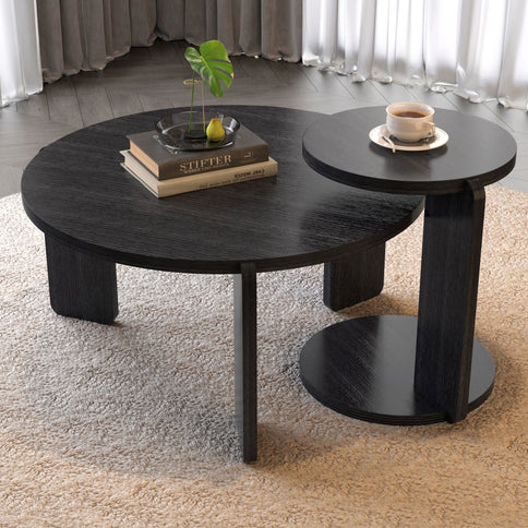 Round Coffee & End Table Set