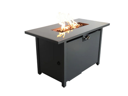 Rectangular Fire Pit With Frame Elegant Design