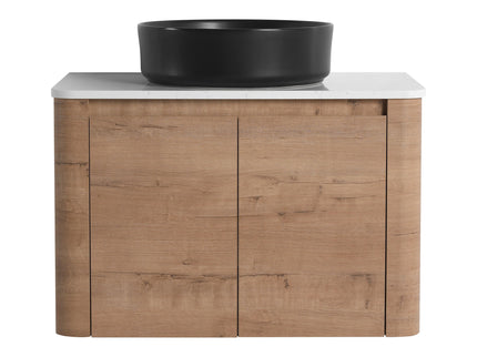 Wall Mounted Bathroom Vanity & Art Sink & 1 Soft Close Door