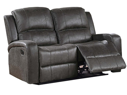 Manual Reclining Loveseat With Horizontal And Vertical Tufting