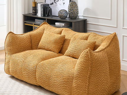 Comfortable Dual Beanbag Chair With High Resilience Foam Core For 2 People
