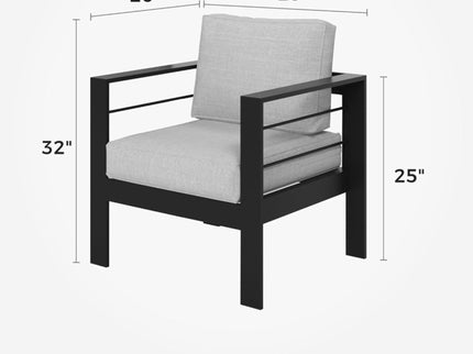 Outdoor Patio Set With All-Weather Thick Cushions