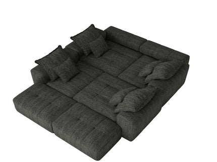 Modern Oversized Diy Combination Modular Sectional Sofa With Pillows