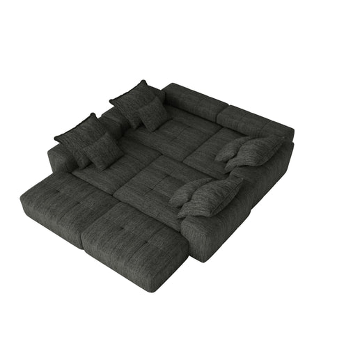 Modern Oversized Diy Combination Modular Sectional Sofa With Pillows