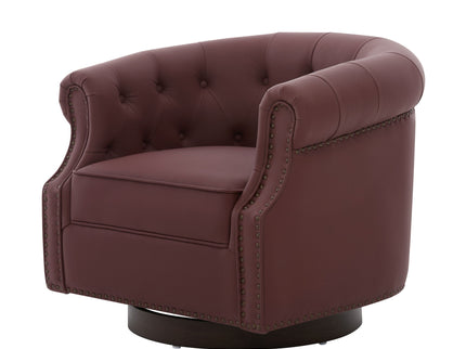 360° Swivel Accent Chair With Curved Back