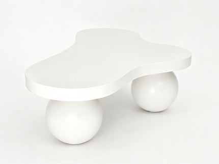 Cloud Shaped Coffee Table With 3 Ball Legs For Living Room