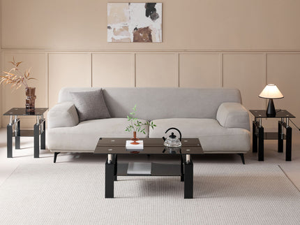 Tempered Glass Table With Storage