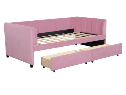 Upholstered Daybed With Ergonomic Design Backrest