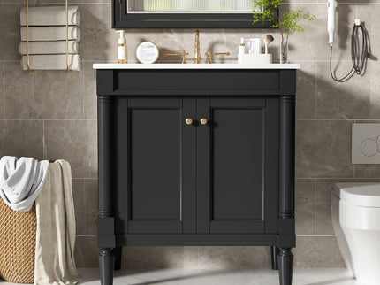 Bathroom Vanity Cabinet With Sink, Soft Close Doors, Storage Cabinet