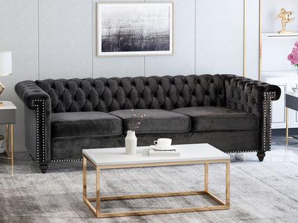 Chesterfield Style 3 Seater Sofa With Deep Button Tufting