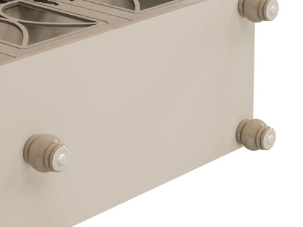 Elegant 4 Door Cabinet With Tempered Glass Doors