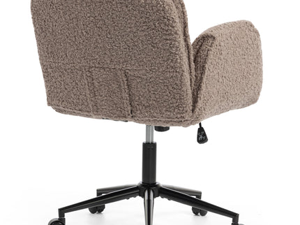 Criss Cross Swivel Desk Chair With Adjustable Armrests & Wheels For Home Office
