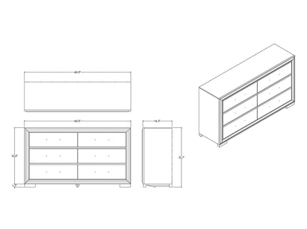 Adelaide - Dresser With Sleek Finish And Drawer Pulls