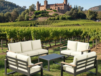 Modern Outdoor Sofa Set With Coffee Table