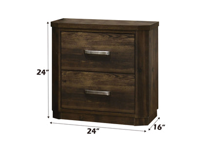 Elettra - Rustic Nightstand - Walnut