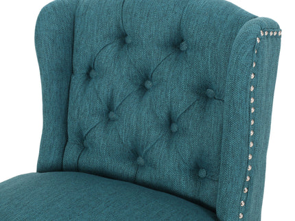 Vienna - Contemporary Fabric Tufted Wingback Counter Stools (Set of 2)