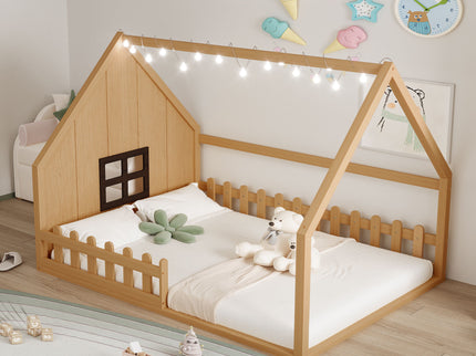 House Bed With Window And Fence