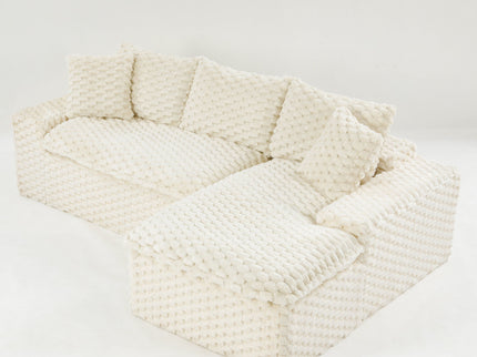 Modular Sofa, Convertible Twin Seat With Chaise Lounge