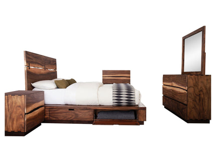 Beverly - 5 Piece Eastern King Bedroom Set - Walnut
