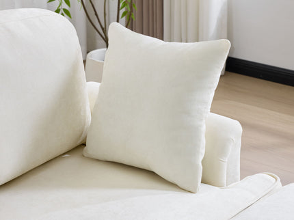 Cloud Sofa With Removable Ruffled Skirt With Ottoman And Flared Arms