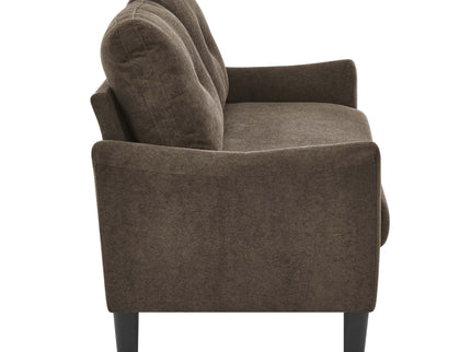 Tufted Loveseat - Dark Brown