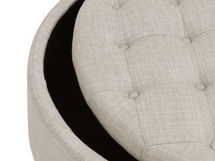 Tufted Storage Ottoman With Upholstery