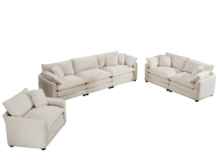 Elegant Oversized Sectional Sofa Set With Deep Seats And Flexible Layout