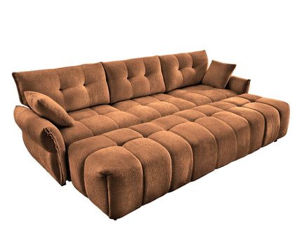 Sofa Set With Ottoman And Pillows, Textured, High Resilience Cushions