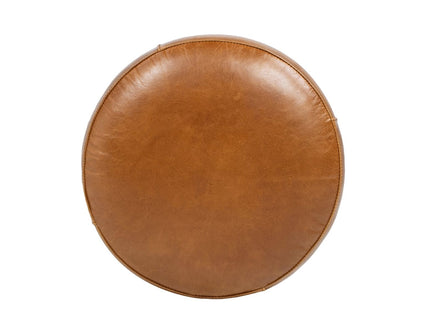Nico - Round Ottoman Stool - Brown