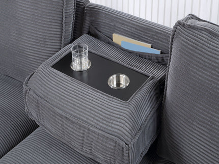 Territory - Pull Out Sofa Bed With Design - Dark Gray