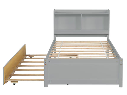 Twin Bed With Trundle, Bookcase