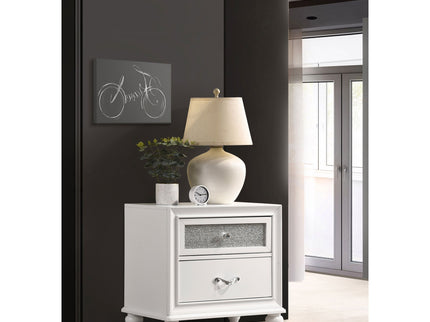 Barzini - 2 Drawer Nightstand Storage - White