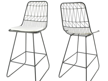 Yearning - Iron Counter Stool With Water Resistant Cushion