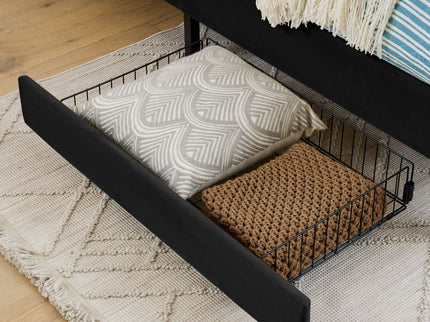 Upholstered Platform Bed Frame With 2 Storage Drawers And Adjustable Sofa Bed