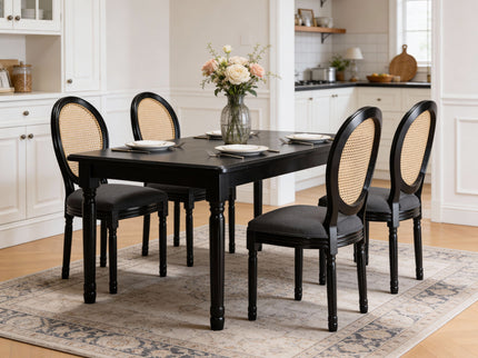 French Country Dining Chairs With Round Back (Set of 2)