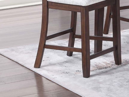Ladder Back Design Counter Height Dining Chairs (Set of 2) - Walnut