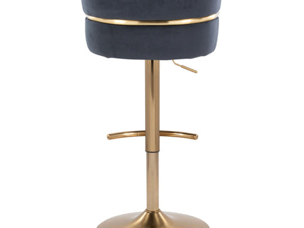 Cinch - Glam / Art Deco Adjustable Barstool With Swivel With Rounded T Footrest (Set of 2)