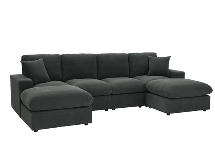 Sectional With 2 Ottomans