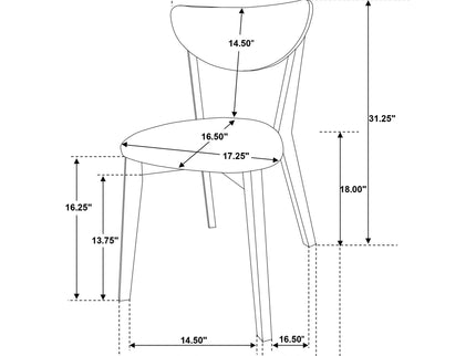 Carson - Dining Side Chair (Set of 2) - Walnut