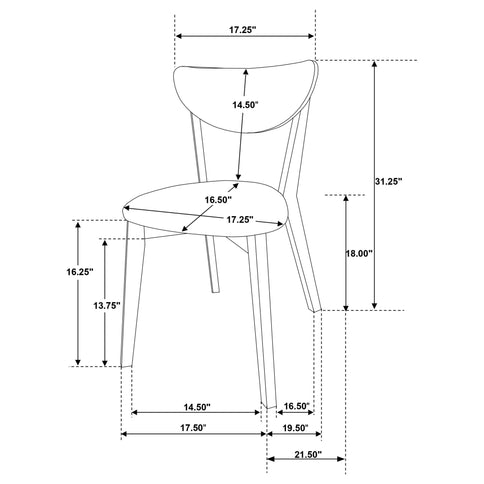 Carson - Dining Side Chair (Set of 2) - Walnut