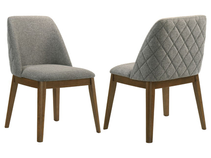 Hutchins - Dining Side Chair (Set of 2) - Gray / Brown